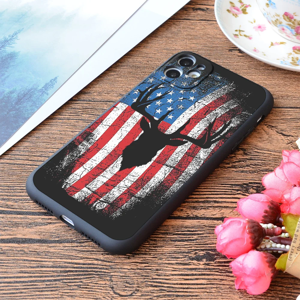 

For iPhone Hunting Deer Print Soft Matt Apple iPhone Case