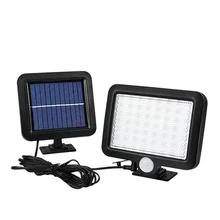 56 светодиодный солнечный свет водонепроницаемый PIR датчик движения настенный светильник открытый садовые парки безопасности аварийный уличный Солнечный садовый прожектор