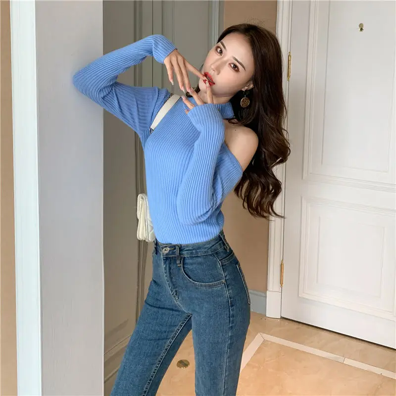Sexy Loose High Collar Hollow All-match Sweater