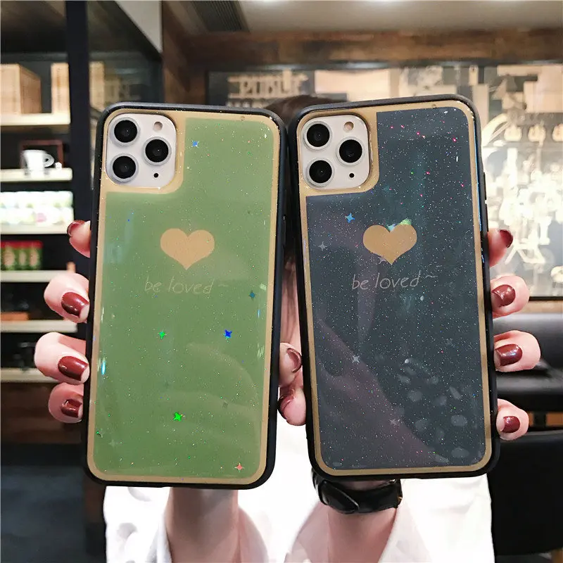 Гальваническое Сердце Любовь клей bling Кристалл Блеск чехол для телефона OPPO R11S R15