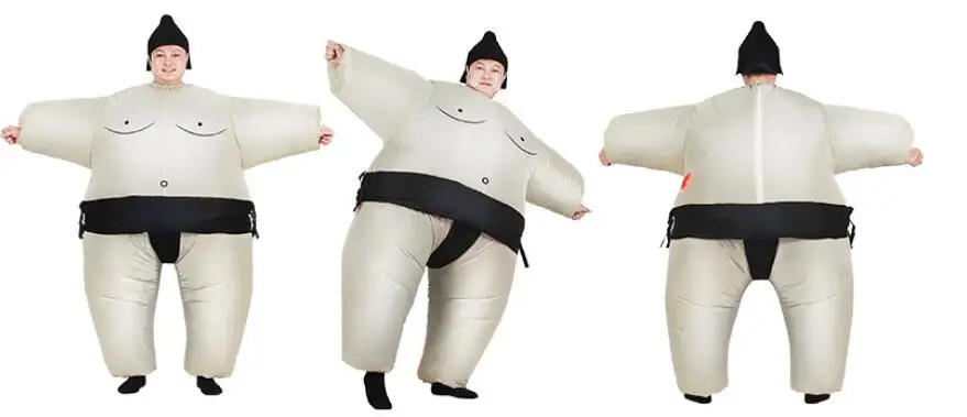 Factory Wholesale Sumo Wrestler Mascot Costume Inflatable Suit Blow Up Party Outfit Cosplay Dress Kid Men Adult Cosplay Dress