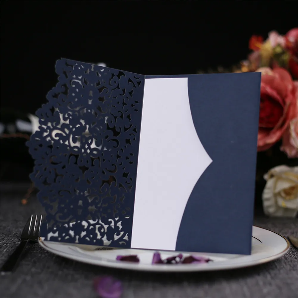  *10Pcs Hollow Delicate Carved Romantic Wedding Party Invitation Card Invitations for Wedding/Busine - 4.00003E+12