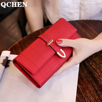 

Wallets Women Long Luxury Brand Leather Coin Purses Tassel Design Clutch lattice Female Ladies Money Bag Credit Card Holder 440