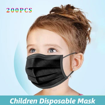 

24h Fast Shipping Disposable Child Mask Children Face Mask 3-layer Disposable Non-woven Kids Protection Medical Masks