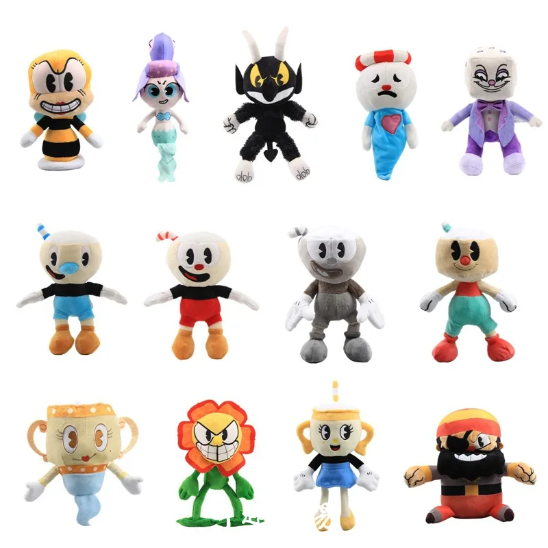 13 стилей игры Cuphead плюшевые игрушки Mugman Ms. Chalice ghost King Dice Cagney Carnantion куклы для детей