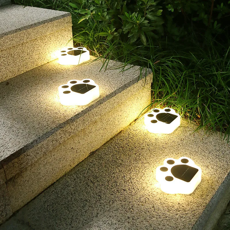 solar garden lights decorative Solar Outdoor Light  Cat Paw Lawn Light Garden Lighting Paw Lamp Pathway Lawn Yard Outdoor Decorations Foot Print Solar Light solar led flood lights