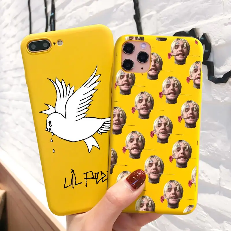 Желтый чехол для телефона iphone 11 Lil Peep Hellboy Life Is Love iPhone 6 7 8 Plus 12Pro Mini XR XS ProMax |