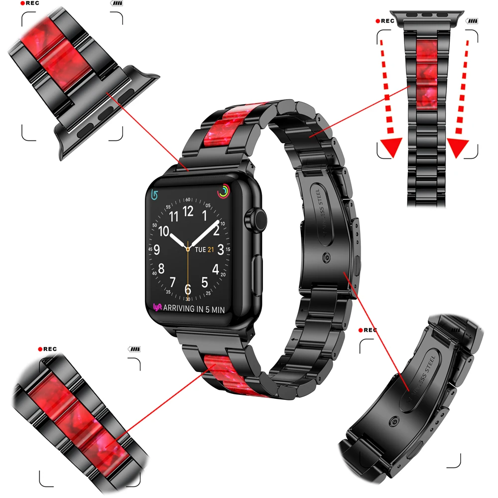 Ремешок correa для apple watch 5, 4, 3, 42 мм, 38 мм, ремешок для iwatch, 44 мм, 40 мм, аксессуары для часов, ремешок для часов cinturini