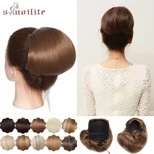 SNOILITE резинки для волос пучок Синтетический прямой Наращивание волос Updo пончик-шиньон шнурок шиньон зажимы в шиньон-хвост