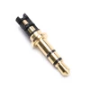 1/ 2pcs/Lot 3.5mm Stereo Headset Plug Jack 3 4 Pole 3.5 Gold Plated 90 Degrees Black Audio Plugs Jack Adaptor Connector ► Photo 3/6