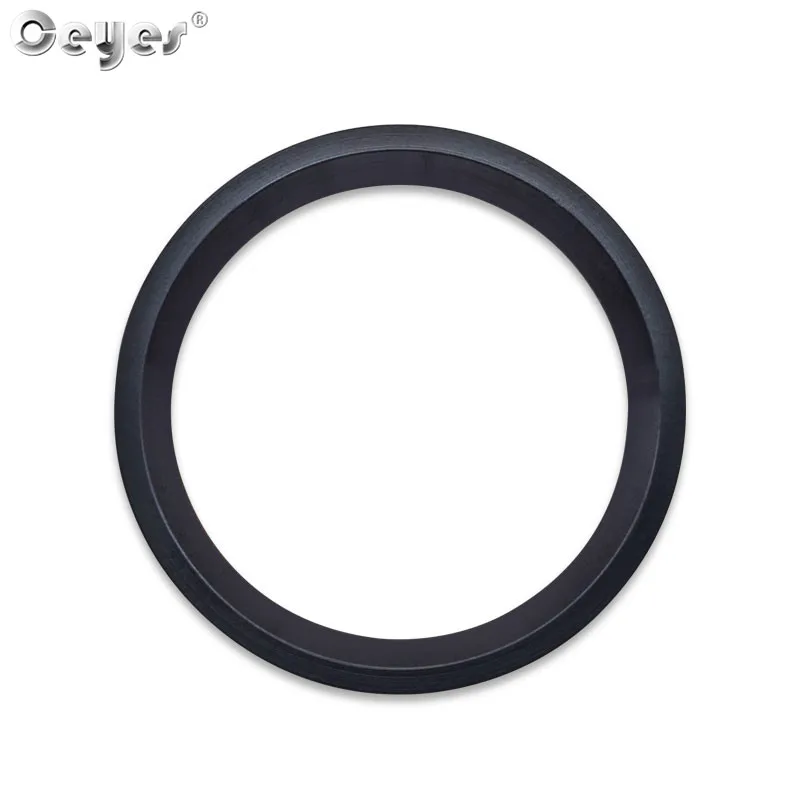 Black Ring Cover Ceyes дополнительная наклейка для автомобиля для Audi B8 A6L A4 A5 A6 A7 Q3 Q7 Q5 8R C7 авто двигатель кнопка запуска и остановки кольца Чехол для укладки волос - Название цвета: Black Ring Cover