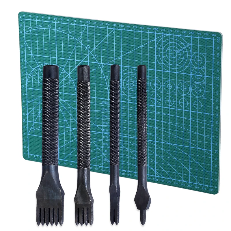 Imzay Leather Hole Punching Tools Set 1+2+4+6 Prong Diamond Lacing