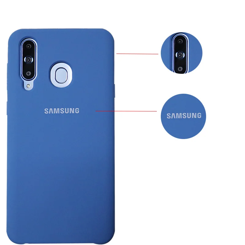 Samsung A8 2018 Чехол Оригинальный жидкий силикон мягкий защитный чехол накладка из