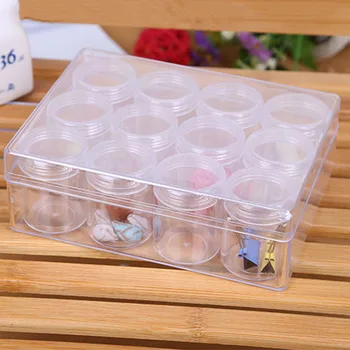 

Small Lightweight Sub-bottle Storage Box Eco Friendly Home Jewelry Organizer Square Shape Washable Container Transparent Case