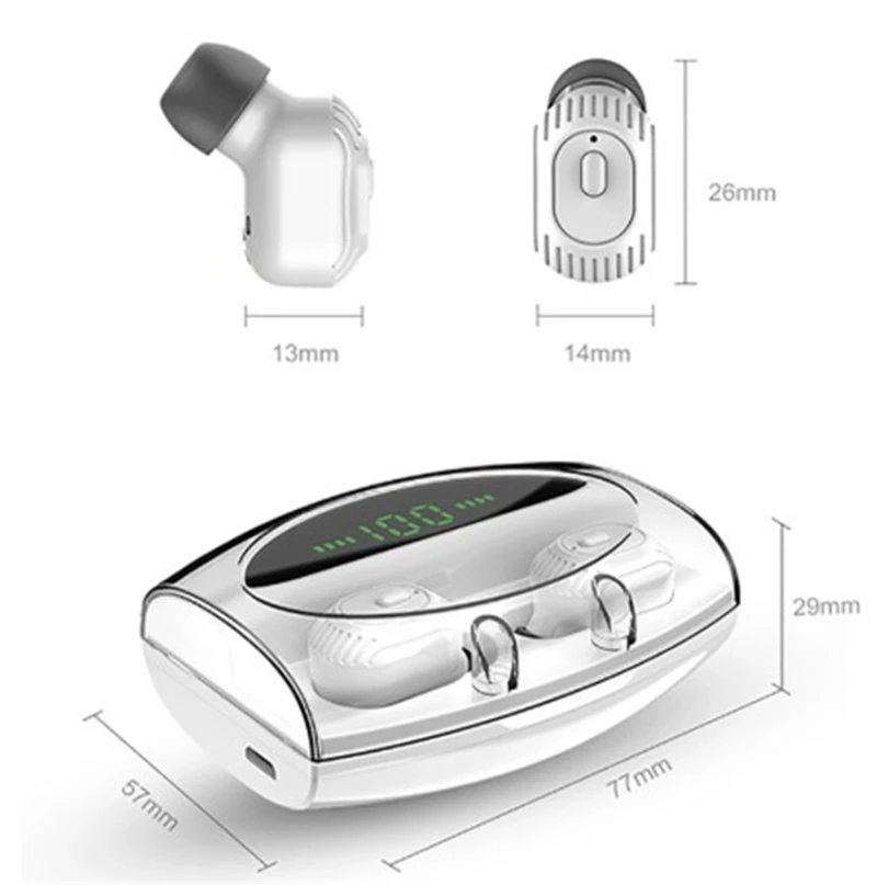 Новинка TWS IPX5 Bluetooth 5,0 наушники, беспроводные CVC Noice Cancel HD микрофон 3500 мАч светодиодный дисплей для телефона Xiaomi samsung