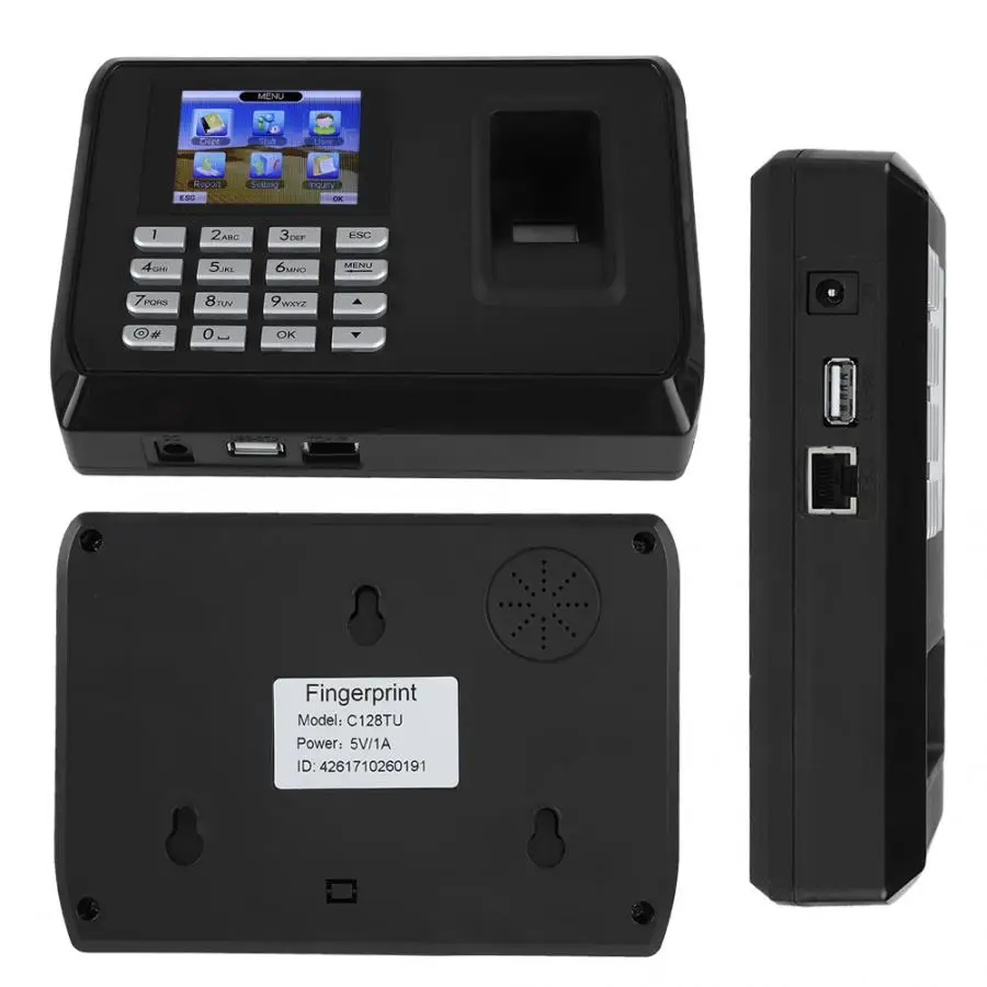 100-240 В 24 дюйма экранный сканер отпечатков пальцев рекордер посещаемости машины часы карты времени