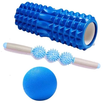 

3pcs Column Yoga Block Fitness Equipment Pilates Foam Roller Fitness Gym Exercises Muscle Massage Roller Yoga Brick Massage Suit