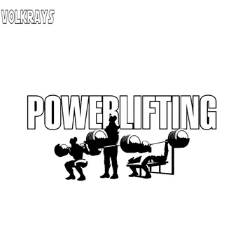 

Volkrays Fashion Car Sticker Powerlifting Dumbbells Fitness Sports Accessories Reflective PVC Decal Black/Silver/white,7cm*17cm