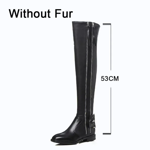 knee high black winter boots