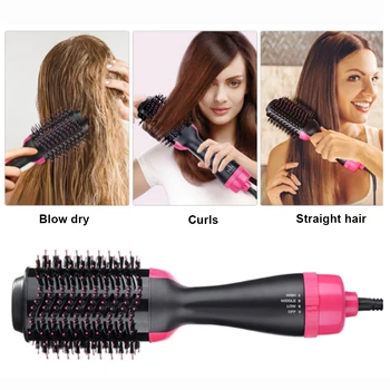 

Professional Hair Dryer Brush Straighteners Curling ONE STEP HAIR DRYERAND STYLER Hot Air Comb Dry and Wet Hair Styler Care Tool