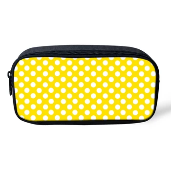

HYCOOL Zipper Pencil Bag for Student Polka Dot Print Stationery Pen Boxes Student Supplies Kids Children Customized Pencil Case