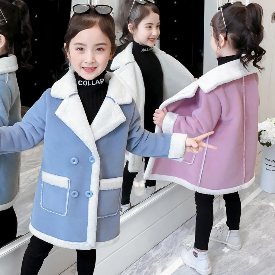 Зимняя плотная, ветронепроницаемая теплое пальто для девочек Детская верхняя одежда для мальчиков, детская одежда, куртки плюс толстый для От 4 до 12 лет подростковая