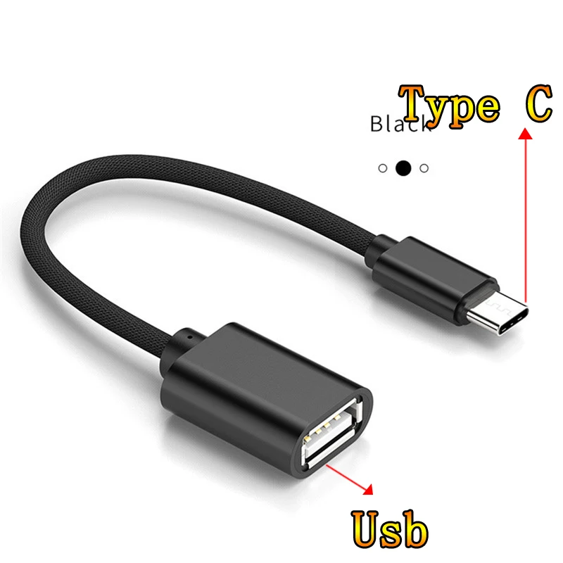 2 типа Micro USB OTG кабель type C к USB адаптер OTG для зарядки type-C Micro зарядное устройство кабель для передачи данных конвертер для Xiaomi samsung huawei - Цвет: type c black 06