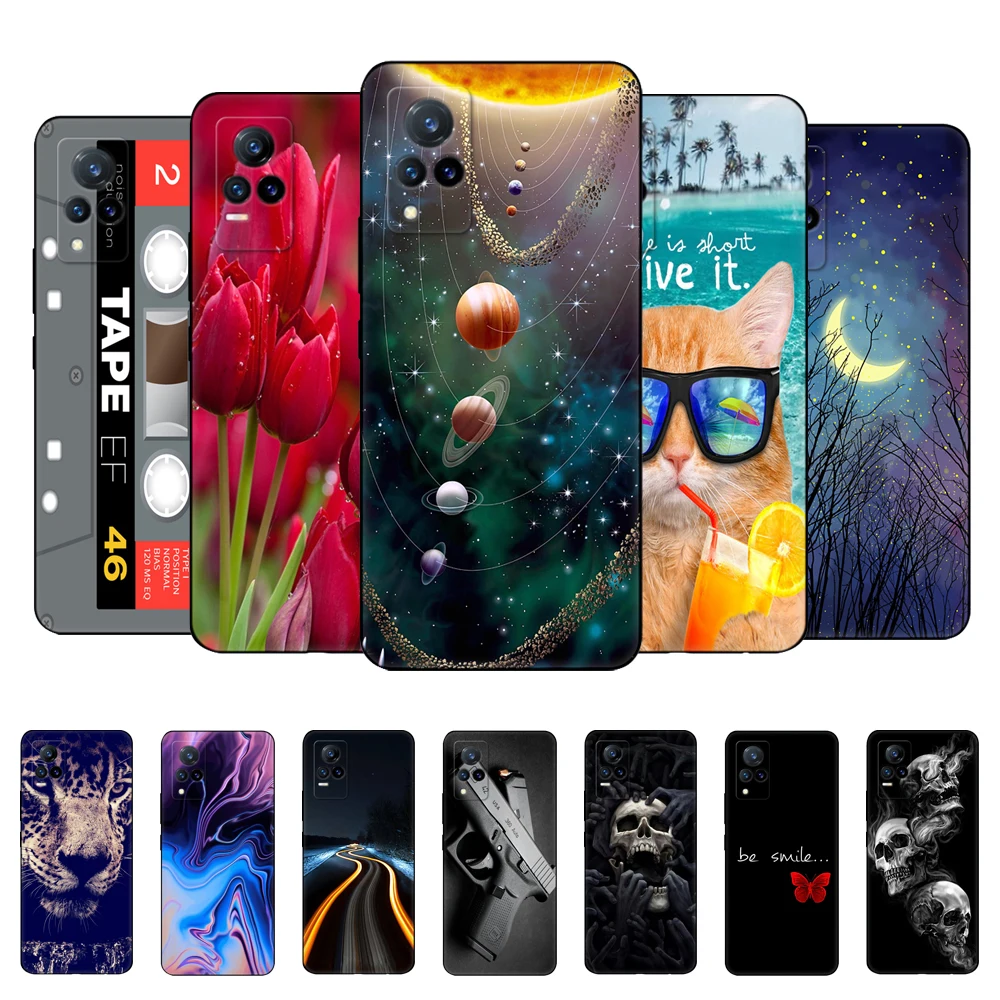 Per Vivo V21 Custodia Per Vivo V21E 4G 5G Cover Posteriore Per Telefono Per Vivo V 21 E Vivo V21 4G 5G Custodia Morbida In Silicone Tpu Nero