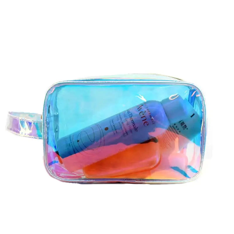 Модная прозрачная Лазерная косметичка портативный косметический чехол для