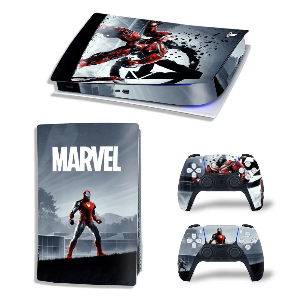 Marvel Star Wars PS5 Digital Edition Skin Sticker Decal Cover for PlayStation 5 Console and 2 Controllers PS5 Skin Sticker Vinyl 