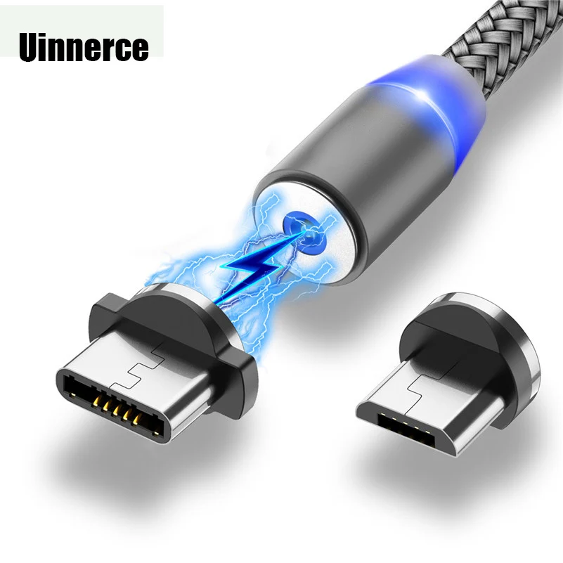 Модный Магнитный USB кабель для huawei samsung type-C зарядный USB C Магнитный кабель Micro USB шнур для мобильного телефона для iPhone X