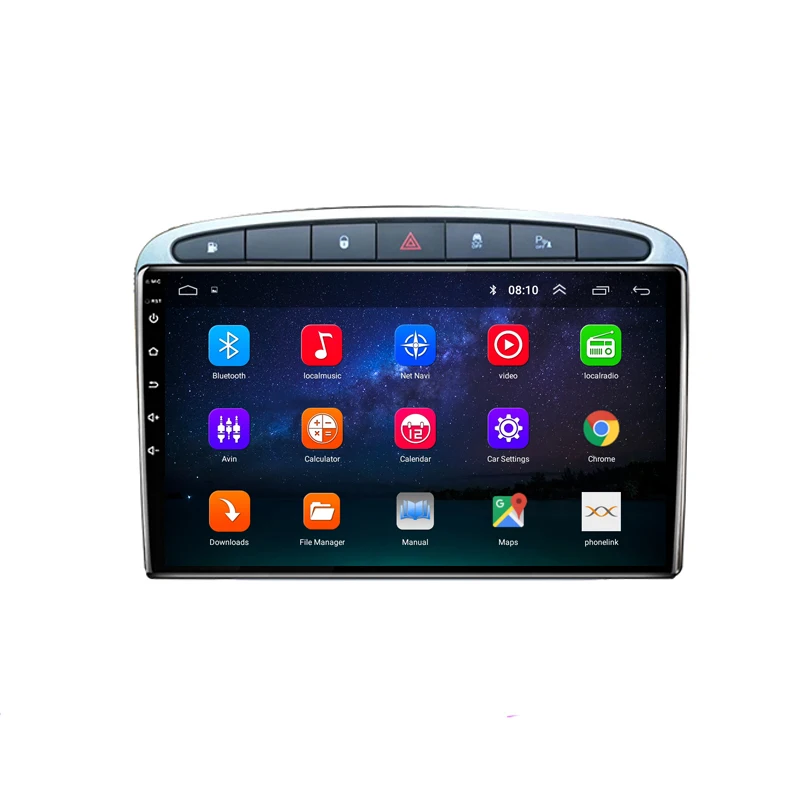 Top 9" 2.5D IPS Android 8.1 Car DVD Multimedia Player GPS for Peugeot 308 408 308SW 2007-09-2010-2014 audio radio stereo navigation 1