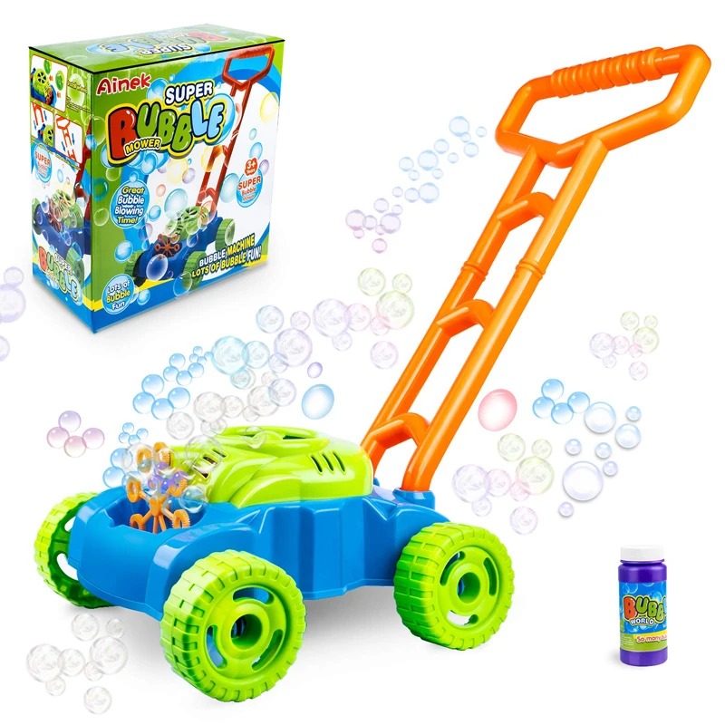 Creative Home Garden Interactive Pushing Car Automatic Bubble Machine Maker Outdoor Toy for Kids Summer Gift Toy for Children