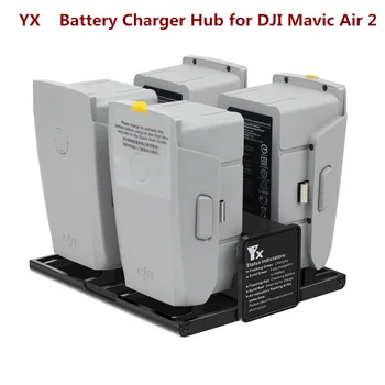 

Yx 4 in 1 Portable Mavic Air 2 Battery Charger For DJI Mavic Air2 Converter Battery Charging Hub Smart Charger digit LED Screen