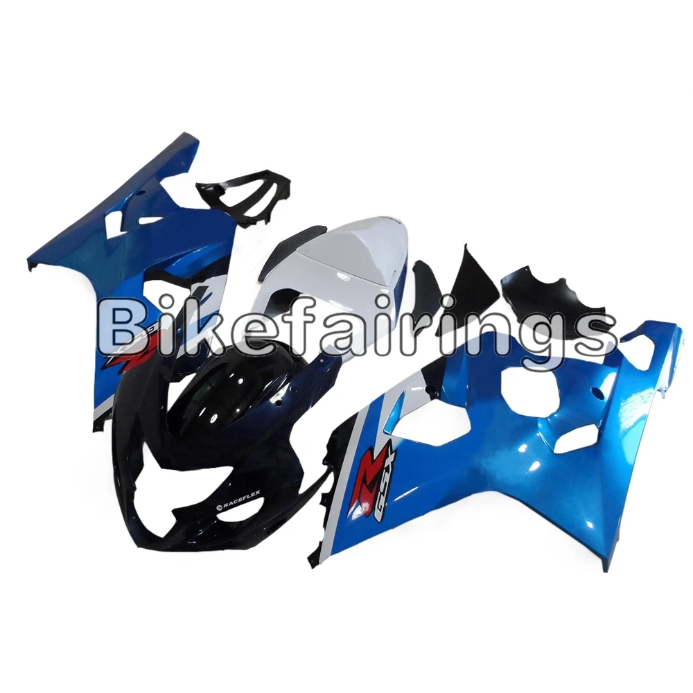 ABS Пластик полный комплект обтекателя Для Suzuki GSXR600 GSXR750 K4 год 2004 2005 впрыска топлива электронный атомайзер цвет синий, черный; большие размеры белые чехлы