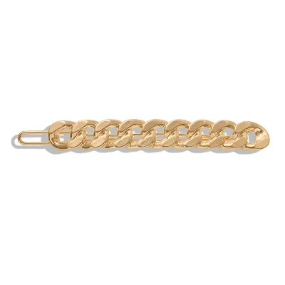 AOMU 1 шт. Минималистичная металлическая шпилька для женщин, индивидуальная плетеная цепочка, геометрические заколки для волос, аксессуары для волос - Цвет: 6
