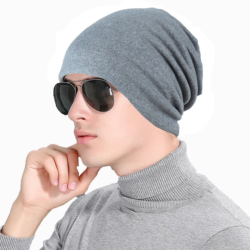 

Sparsil Men Winter Knitted Hat Hip-hop Casual Beanie Outdoor Autumn Female Turban Warm Cap Plus Velvet Plush Knitted Beanie
