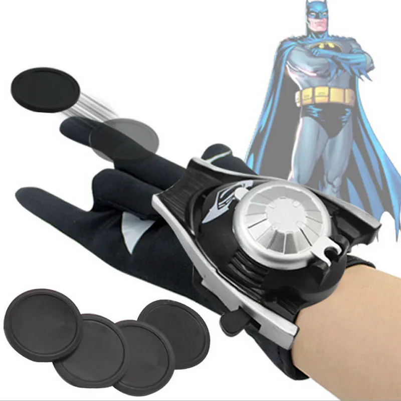 Супер герои, перчатка, пусковая установка, реквизит, Человек-паук, Халк, для косплея Железного человека, крутая Подарочная перчатка, пусковая установка для детей 24 см - Цвет: batman