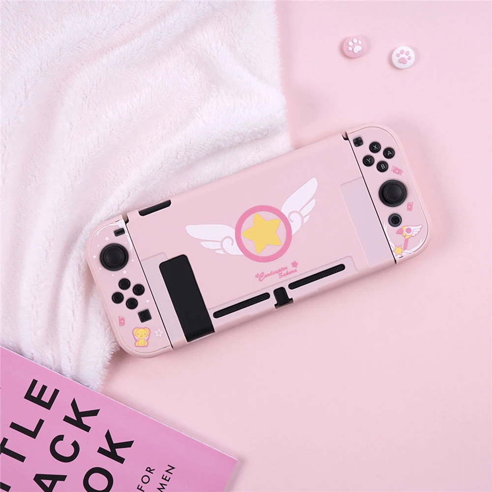 Joy-Con чехол Kawaii Cat розовый защитный корпус крышка Набор для Nintendo переключатель игровой консоли запасные части