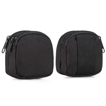 

NEW-Small Outdoor Pouch,Mini Purse Organizer Army Molle Gear(Waterproof)(Dual Layer Pockets) Nylon EDC Utility Gadget Outdoor Wa