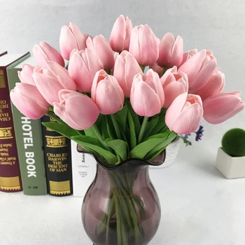 5/10/20/30 Pcs Real Touch PU Tulips Artificial Flowers