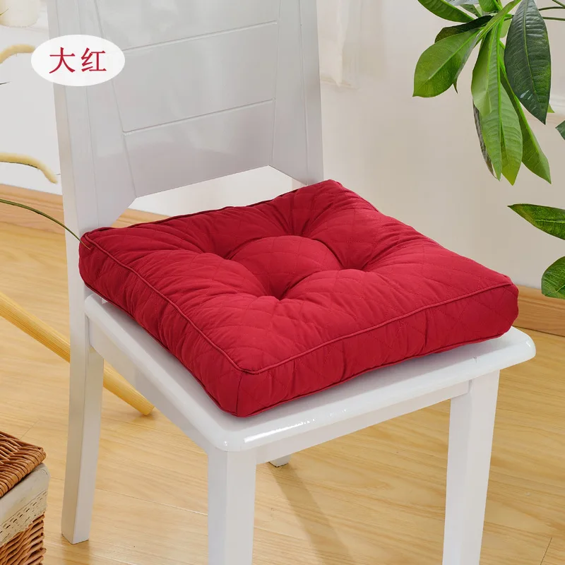 Wine red-Thick Multi Color Office Home Chair Mat Seat Cushion For Dining Stool Thickened Sofa Car Waist Pad Throw Pillow Square Tatami Cushions - Цвет: Wine red-Thick