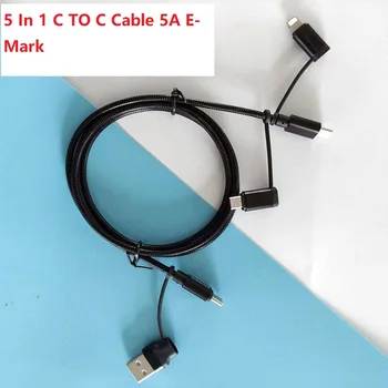 

3 IN 1 Type C Micro USB Cable USB Fast Charging Cables 5 In 1 USB C 5A E-mark Cable For Mobile phone Laptops and electronics