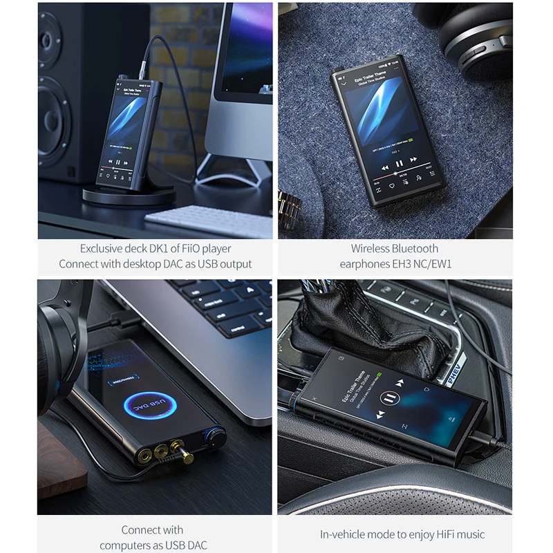 FiiO M15 Dual AK4499 Hi Res Android Bluetooth полноразмерный портативный музыкальный плеер MP3 USB DAC XMOS