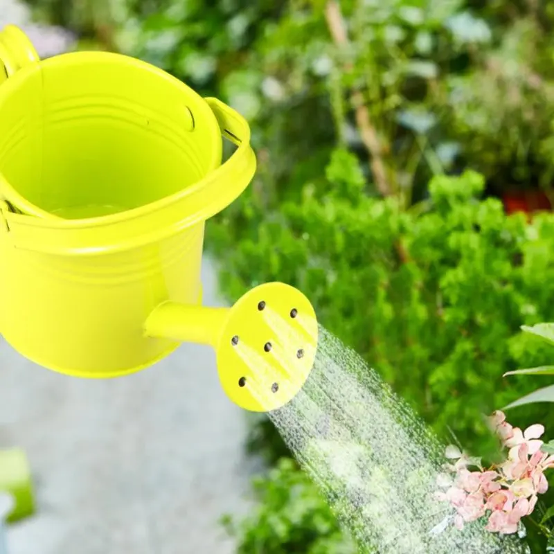 New Candy Color Mini Sprinkler 1pc Home Garden Indoor Vintage Flower Metal Planting Pot Watering Iron Pott Cheap garden tools watering pot flower watering pot
