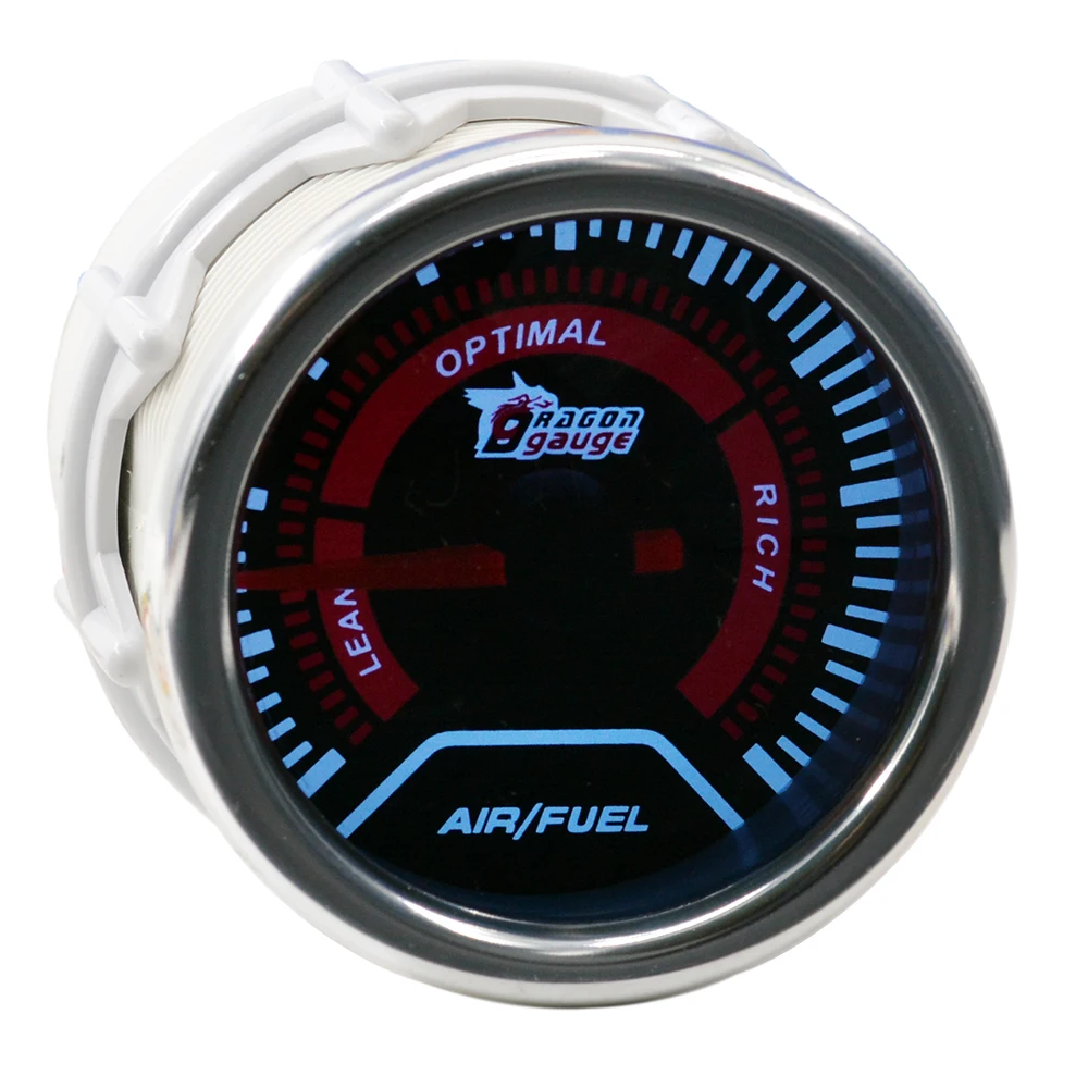 Dragon Universal 52mm Air Fuel Ratio Car LED Gauge Electtro Luminescent Narrow Band Oxygen Sensor Meter