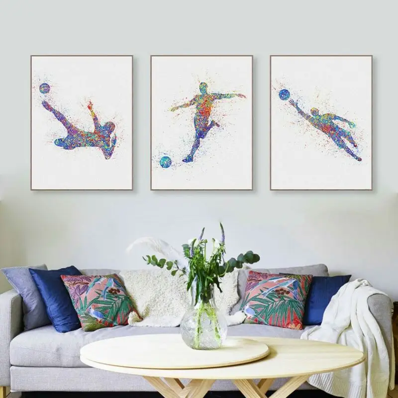 

New People Football Digital Drawing By Numbers on Canvas Hand Painted Movie Wall Art Picture Living Room Home Decor 70*100CM