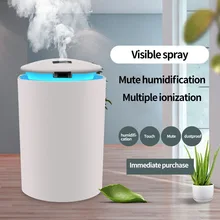 Household Air Humidifier Night Lamp Office Bedroom Living Room USB Powered Atomizer with 3 Color Atmosphere Light