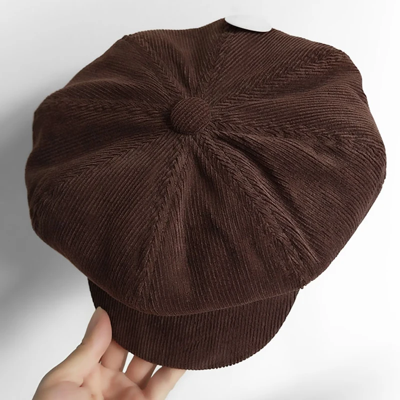 Casquette осень-зима новые мужские шапки newsboy дикая пара береты Женские Ретро британская литературная восьмиугольная шапка BLM45