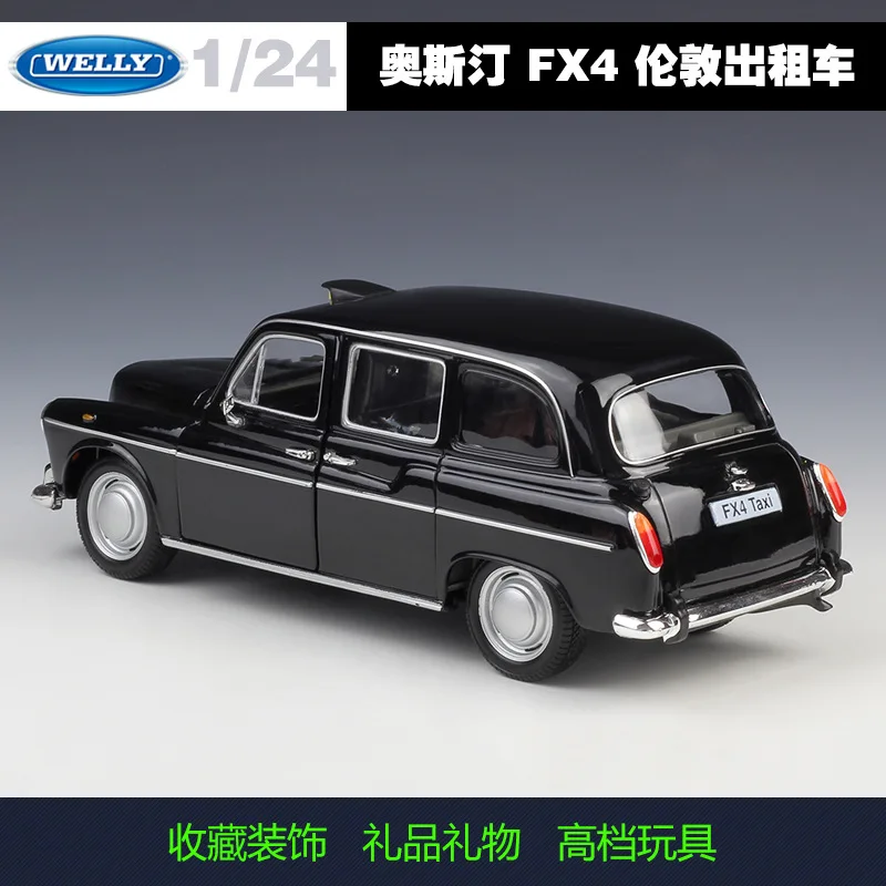 Welly 1:24, Остин FX4, Лондон, такси, сплав, модель автомобиля, литые под давлением и игрушечные транспортные средства, коллекционные подарки, не пульт дистанционного управления, тип, транспортная игрушка